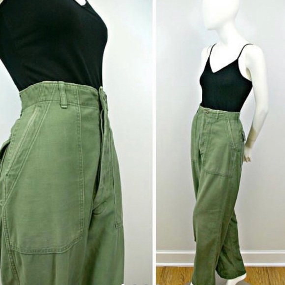 Vintage Pants - Sateen 1970’s Military Pants.